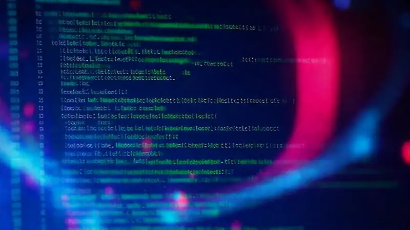 Arte digital futurista con código limpio