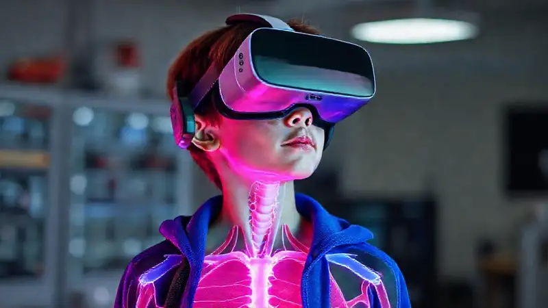 Un casco VR enseña anatomía a adolescentes