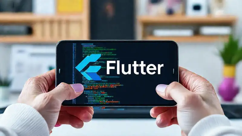 Desarrollo móvil moderno y colorido