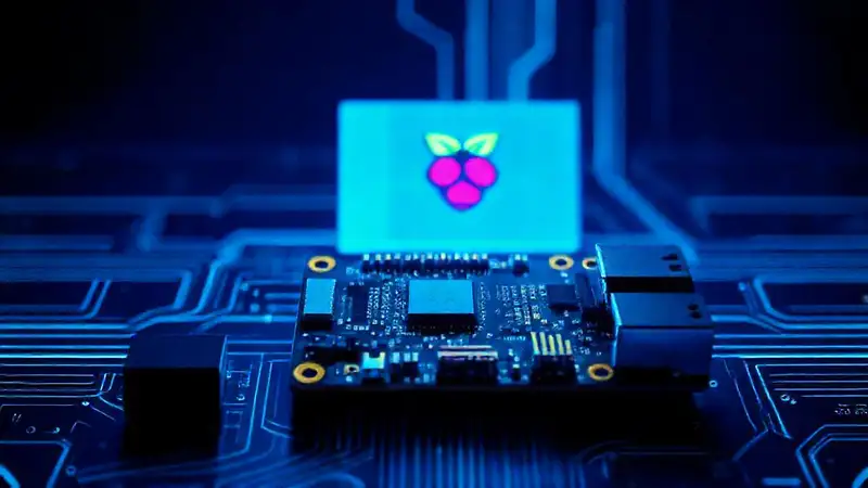 Raspberry Pi: escritorio tecnológico minimalista