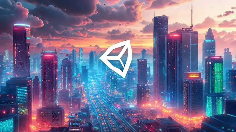 Ciudad futurista digital, monetización brillante y unificada