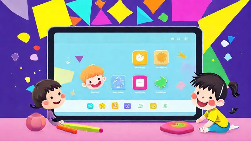 Niños aprenden con arte digital alegre