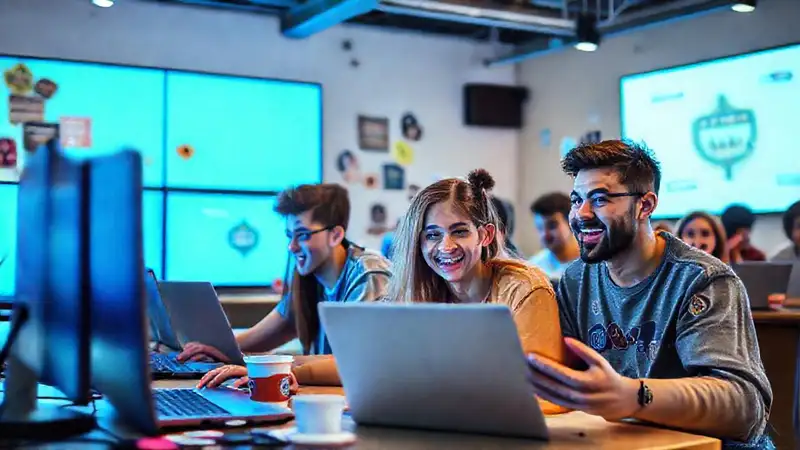 Jóvenes codifican en ambiente vibrante y colaborativo