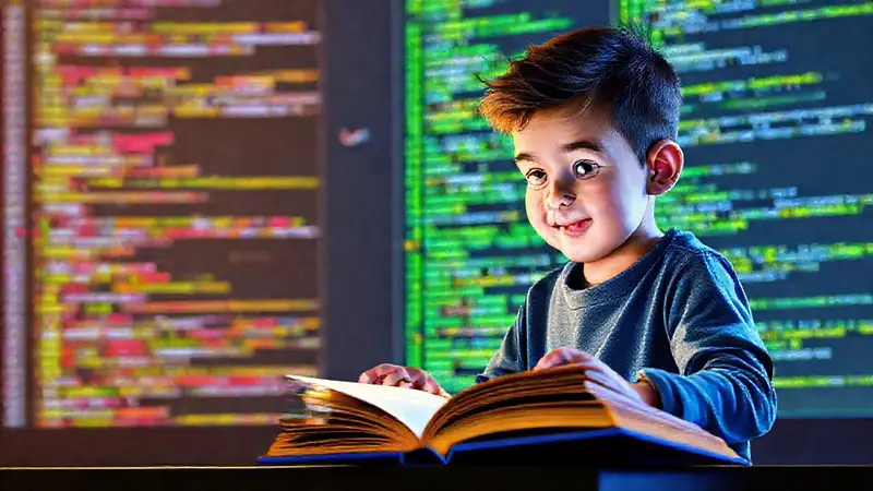 Un joven programador aprende con arte digital