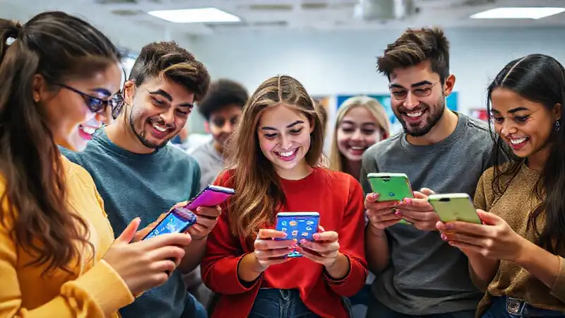 Adolescentes aprenden digitalmente en la escuela