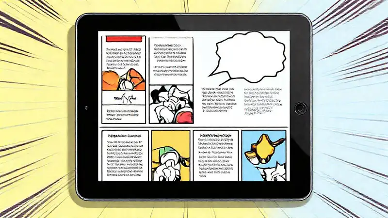 Un panel cómico digital