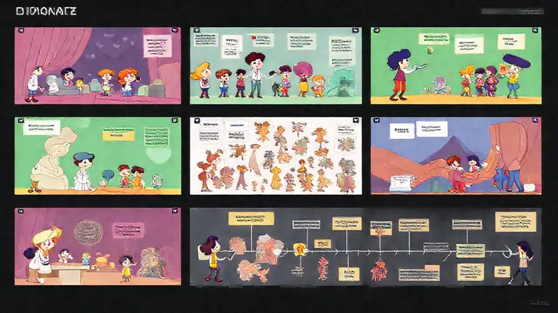 Animación vibrante y creativa visualmente