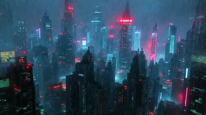 La ciudad cibernética es oscura y digital