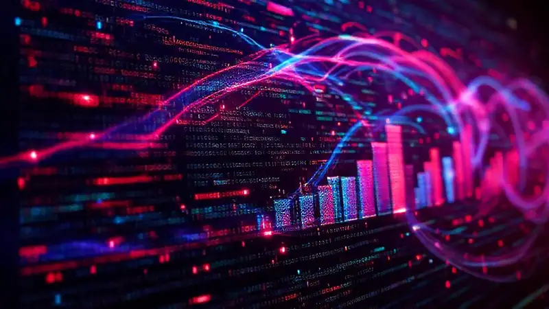 Arte digital representa datos y código