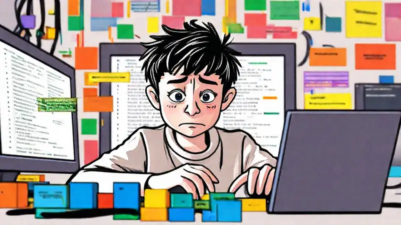 Aprendizaje de código con bloques coloridos frustrantes