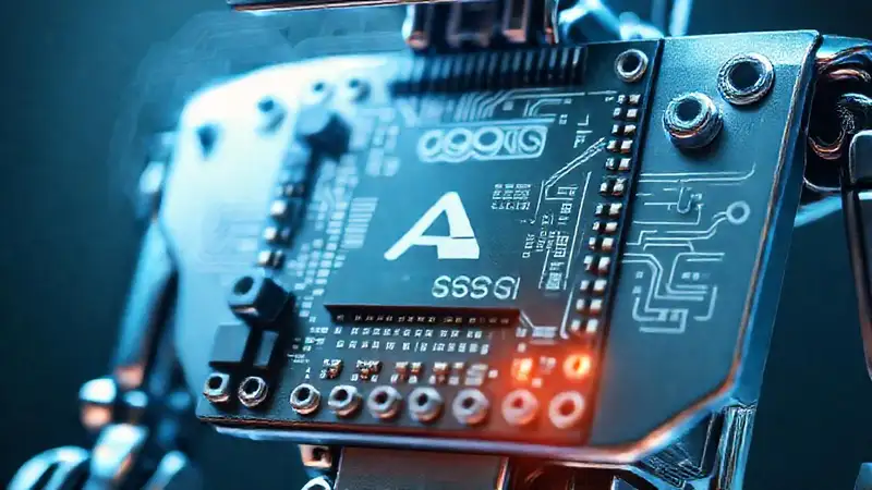 Arduino robot: ilustración técnica futurista