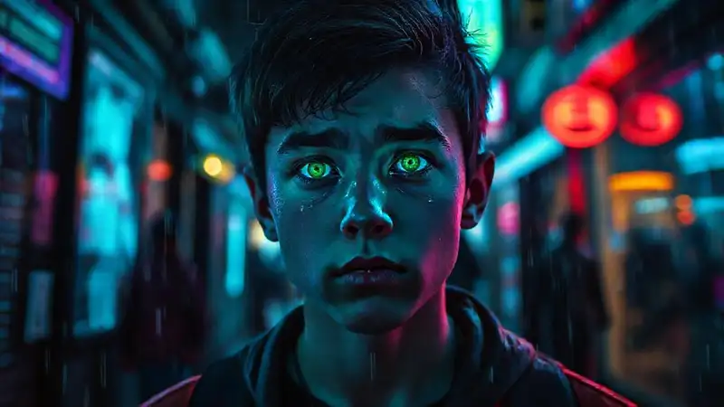 Joven cyberpunk