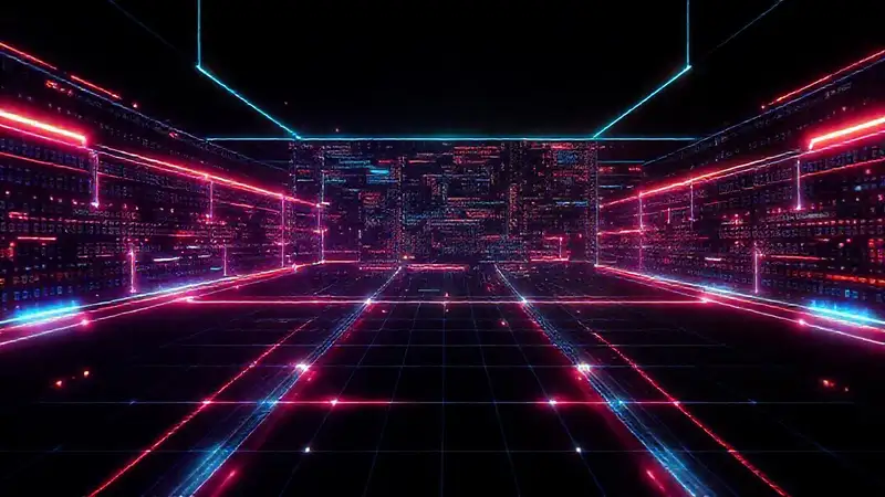 Diseño digital futurista y vibrante